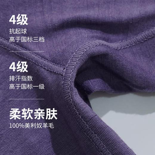灰壳美利奴羊毛速干衣女士美丽诺运动打底户外徒步登山保暖排汗t 商品图2