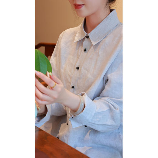 【抖音专属】新中式衬衣（25710083-素采-设计师） 商品图0