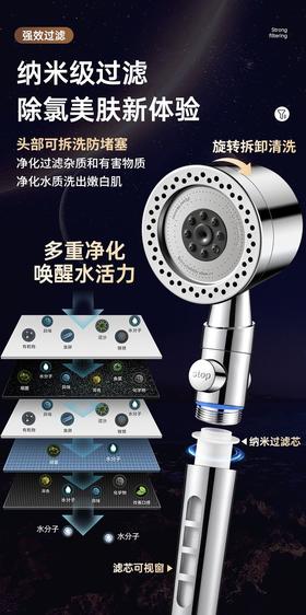 XLJ全新轻奢AIR空气增压过滤花洒❗❗