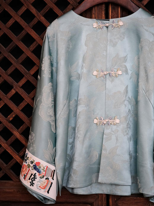 盛唐牡丹 |打籽宝瓶手推绣冠乐绉上衣 商品图7