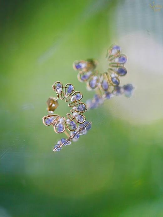 SpoiledBrat Jewelry蜿蜒的半圈系列 |坦桑石珍珠耳环 商品图0
