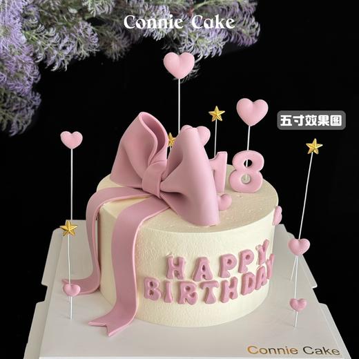 18岁 翻糖蝴蝶结 女孩蛋糕 成人礼 商品图0
