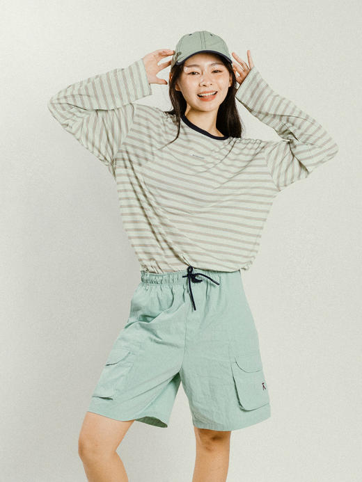 【3.8节特惠】ACMEITEM爱棵米 户外亲子速干条纹长袖T恤吸湿宽松运动上衣男女GAG3340328A/GAG3340422A 商品图2