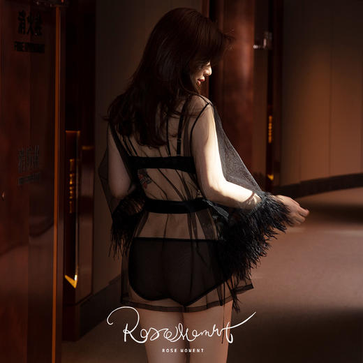 极致性感网纱羽毛中袍 P250101 商品图5