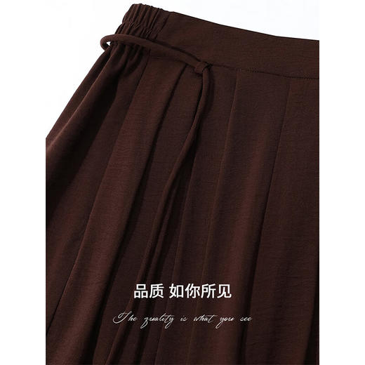 【限时秒杀】COCOBELLA高腰捏褶气质阔腿裤商务通勤垂坠直筒休闲裤PA3027B 商品图3