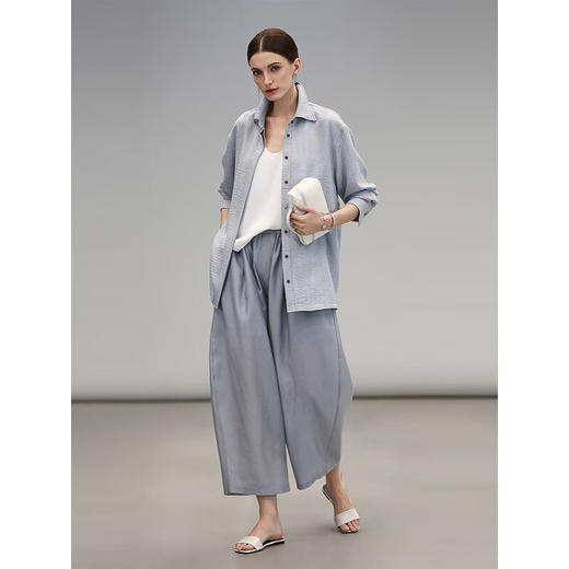 COCOBELLA简约气质莱赛尔休闲裤夏透气遮胯九分奶奶裤PA7005 商品图4