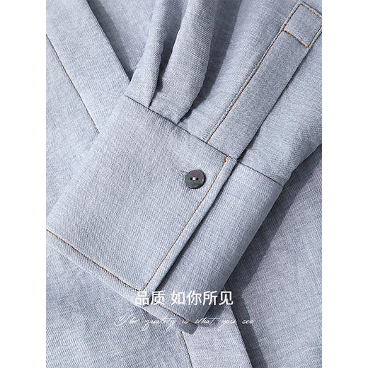 COCOBELLA简约商务休闲衬衫女25春夏舒适翻领遮阳衬衣SR3197 商品图3