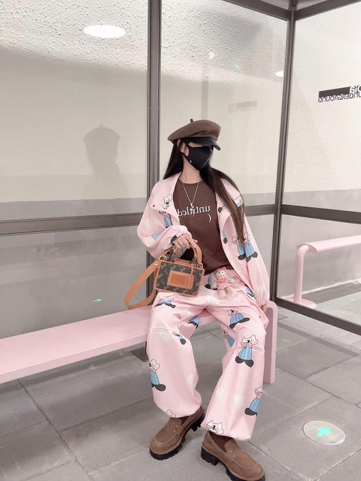 westory春秋新款复古磨砂厚底乐福鞋英伦风一脚蹬单鞋女W23CM73661 商品图5