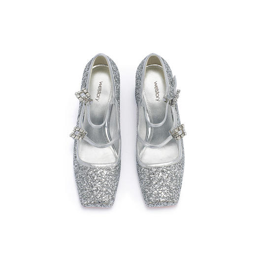 westory2024年春季新款粗跟高跟圆头玛丽珍单鞋优雅气质女鞋W24AE56741 商品图2