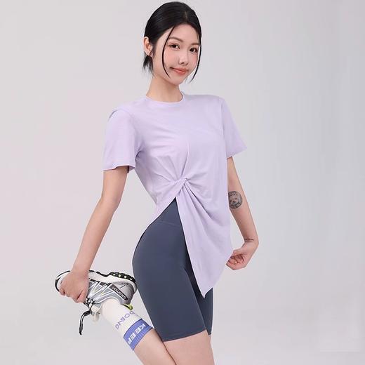 跃牌【周游世界系列】2025春夏新款瑜伽服美国PIMA匹马棉女子短袖T恤TP0846 商品图3