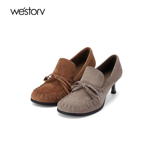 westory2024秋季新款时尚优雅深口单鞋气质百搭细高跟鞋女W24CM74701 商品图0