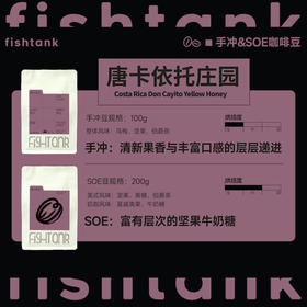 哥斯达黎加 唐卡伊托庄园 黄蜜处理  SOE意式豆/手冲豆