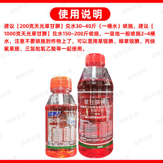茶园专用除草剂正品草甘膦胺盐柑橘果园专用强力除杂草烂根剂批发 商品图5