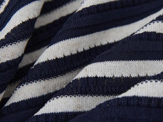 MUYANHUAN 初夏天丝亚麻针织衫，亲肤舒适，松弛感慵懒感的条纹衫 商品图9