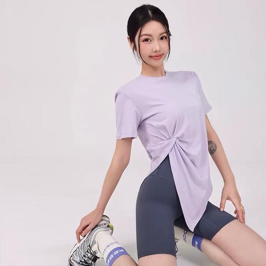 跃牌【周游世界系列】2025春夏新款瑜伽服美国PIMA匹马棉女子短袖T恤TP0846 商品图2