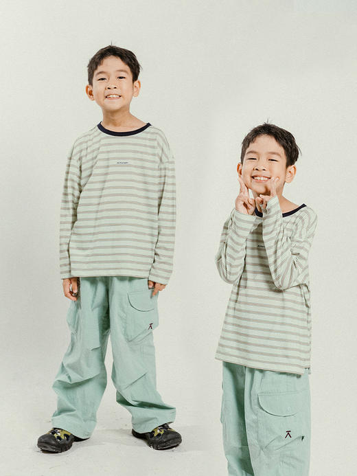 【3.8节特惠】ACMEITEM爱棵米 户外亲子速干条纹长袖T恤吸湿宽松运动上衣男女GAG3340328A/GAG3340422A 商品图3