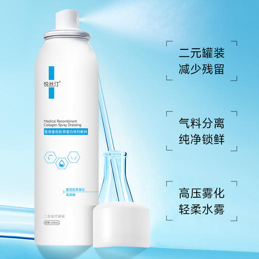 悦丝汀医用重组胶原蛋白喷剂敷料 光子水光术后创面械号修复喷雾 商品图6