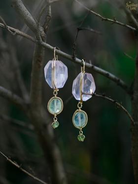 SpoiledBrat Jewelry 限时优惠 粉晶葡萄晶耳环