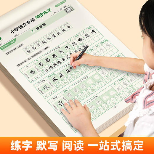 （老会员）2025年小学同步新教材【三本装】下册语文练字（视频教学）+语文默写（内附答案）+数学计算（扫码批改）专项练习 商品图1