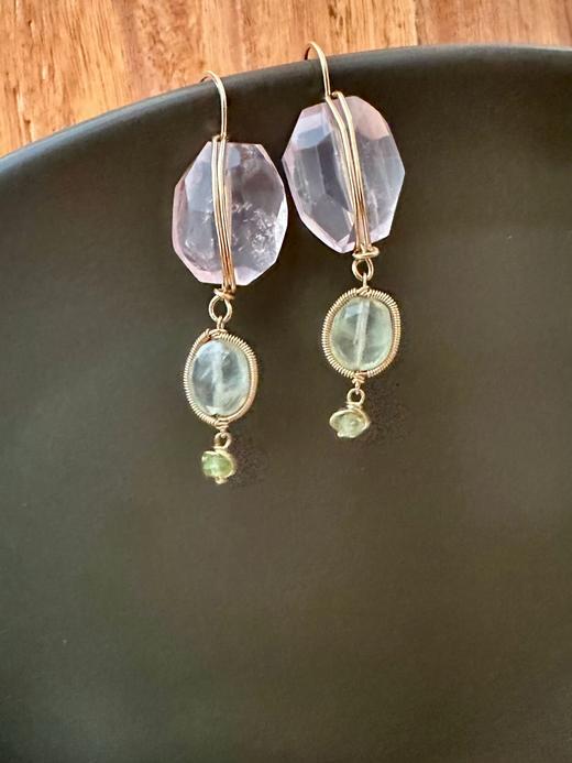 SpoiledBrat Jewelry 限时优惠 粉晶葡萄晶耳环 商品图1