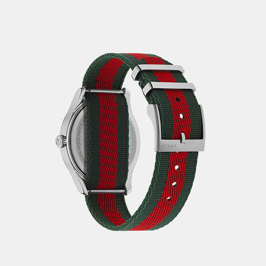  【GUCCI古驰 G-Timeless系列 腕表】 石英机芯 尼龙表带 红色表盘 男女同款 永恒小蜜蜂表男女中性手表（2.14-2.23停发） 商品图5