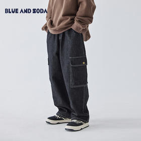 蓝汽水2025春款不落色大口袋牛仔裤男童经典复古中大童休闲裤亲子装