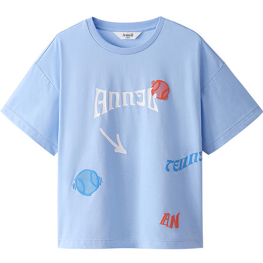 男童圆领SORONA短袖针织衫夏季新款安奈儿童装EB521189 商品图7