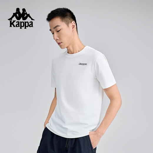 Kappa卡帕背靠背运动短袖男款夏季新款透气休闲t恤衫宽松半袖上衣K0F32TD21 商品图1