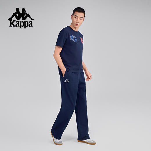 Kappa卡帕背靠背2025新款运动针织长裤男复古透气裤子休闲直筒裤K0F32AK05 商品图4