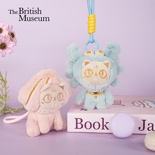 大英博物馆 巴斯特系列萌猫“真棒”毛绒钥匙扣香氛挂件 “谢谢你”萌猫毛绒钥匙扣香氛挂件 商品图0