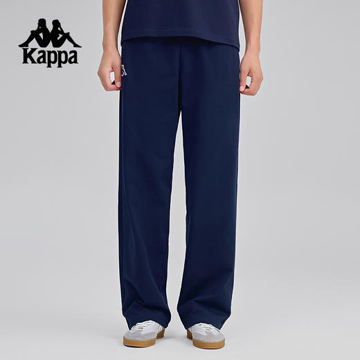 Kappa卡帕背靠背2025新款运动针织长裤男复古透气裤子休闲直筒裤K0F32AK05 商品图0