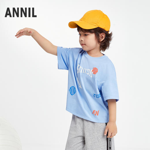 男童圆领SORONA短袖针织衫夏季新款安奈儿童装EB521189 商品图2