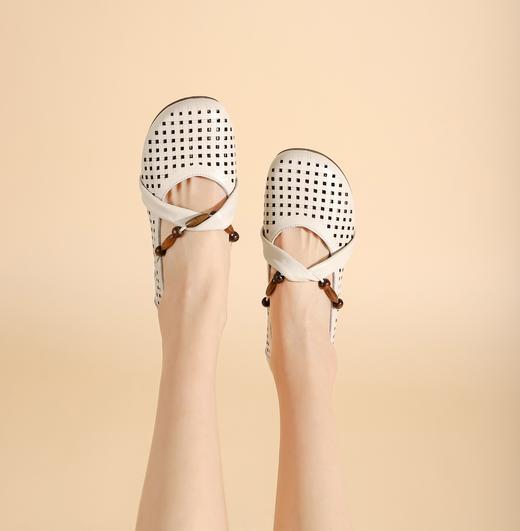 西村名物春季新款舒适平底镂空洞洞鞋玛丽珍单鞋T24AH13178 商品图2