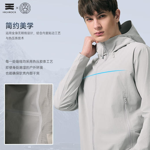 天石鹅铠甲运动户外软壳衣春夏专业户外软壳夹克弹力耐磨防泼水G630 商品图4