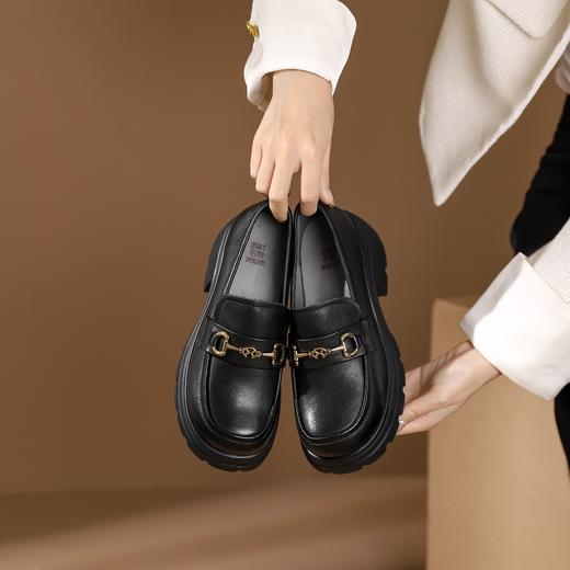 西村名物2春季新款超轻舒适软底厚底百搭休闲鞋乐福鞋X23CM36071 商品图1