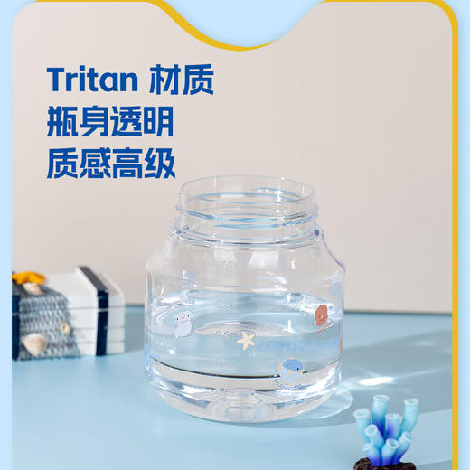 【样品清仓特惠4折，无货退款】膳魔师海洋系列夏季大容量可斜挎吸管儿童水杯大容量水壶1200ml 蓝色【不支持补差，非质量问题不退不换】S 商品图1