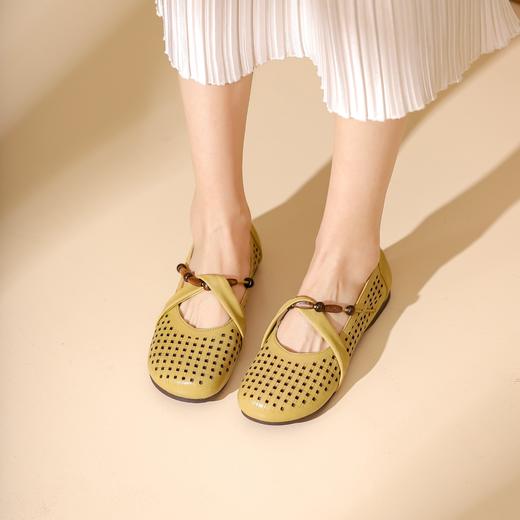 西村名物春季新款舒适平底镂空洞洞鞋玛丽珍单鞋T24AH13178 商品图3