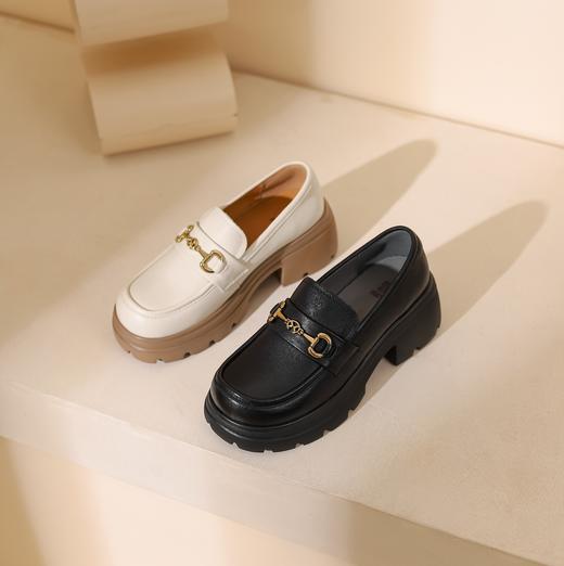 西村名物2春季新款超轻舒适软底厚底百搭休闲鞋乐福鞋X23CM36071 商品图0