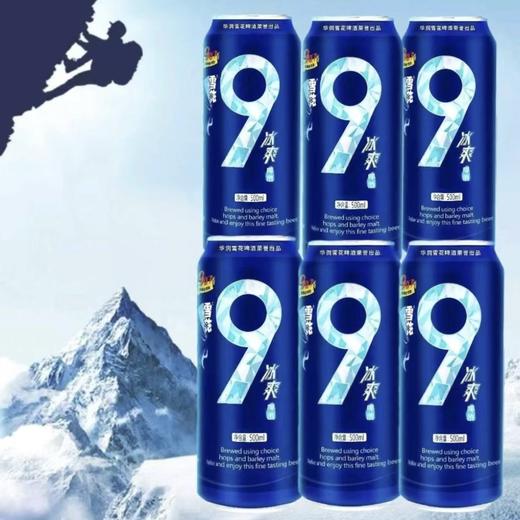 【6罐】雪花啤酒 冰爽9度麦汁浓度 500ml*6罐 雪花不飘我不飘 商品图0