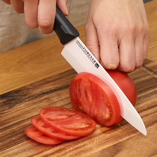 FOREVER 陶瓷刀NCS系列三德刀水果刀菜刀豆沙色150mm-YHD 商品图6