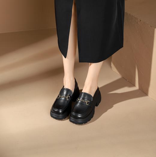 西村名物2春季新款超轻舒适软底厚底百搭休闲鞋乐福鞋X23CM36071 商品图6