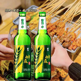 【奖盖促销2瓶】雪花啤酒  经典醇麦9度500ml *2瓶 醇香啤酒