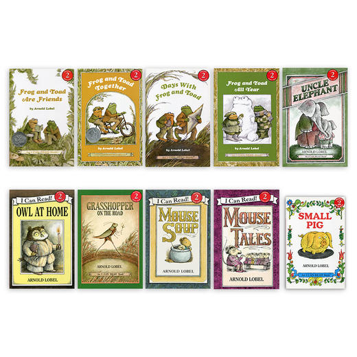 英文原版 Frog and Toad 青蛙和蟾蜍英文版 10册盒装 艾诺洛贝尔 凯迪克大奖 汪培珽第三阶段 附4个CD（蓝思值240L-450L） 商品图1