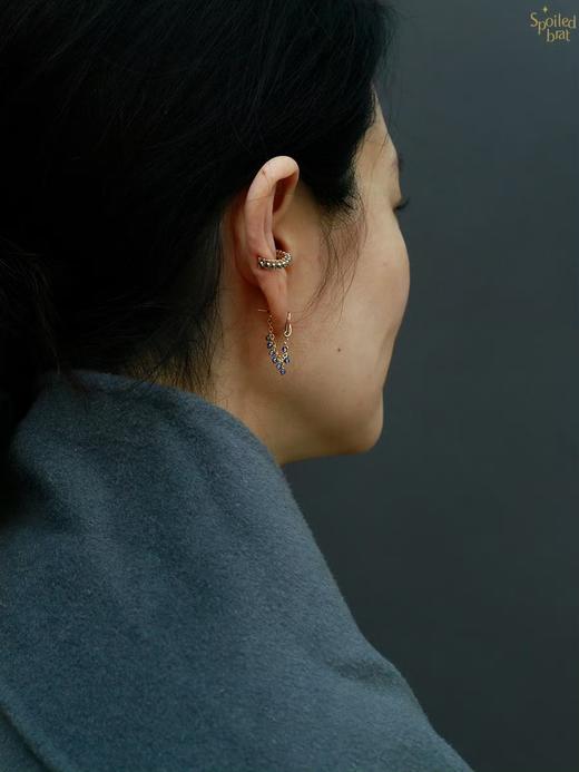 SpoiledBrat Jewelry前后立体碱水面包系列 | 珍珠/蓝色/橘色/银色耳钉 商品图5