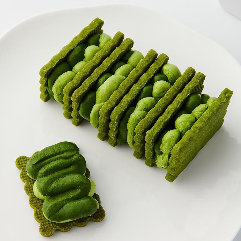 倍浓抹茶白脱饼干 / 单枚装