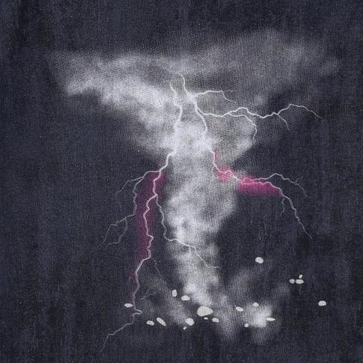 T2776夏季高级感新款个性满天星闪电龙卷风圆领短袖T恤百搭潮流上衣 商品图3