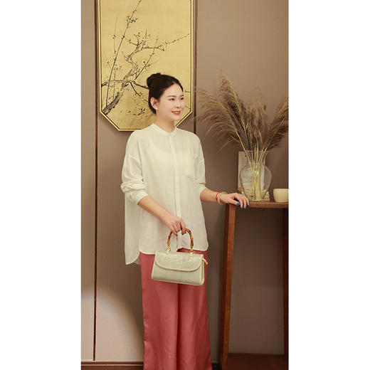 【温小暖结缘款超百搭衬衫（20710365-洁白）】 商品图3