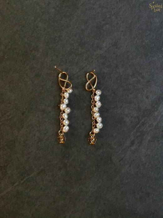 SpoiledBrat Jewelry前后立体碱水面包系列 | 珍珠/蓝色/橘色/银色耳钉 商品图8