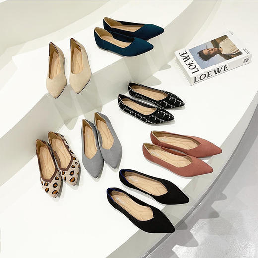 【2025新款平底针织编织鞋王妃鞋】新款平底针织编织鞋外贸跨境豹纹大码鞋  商品图1