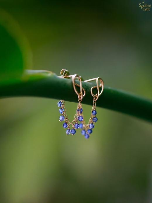 SpoiledBrat Jewelry前后立体碱水面包系列 | 珍珠/蓝色/橘色/银色耳钉 商品图4